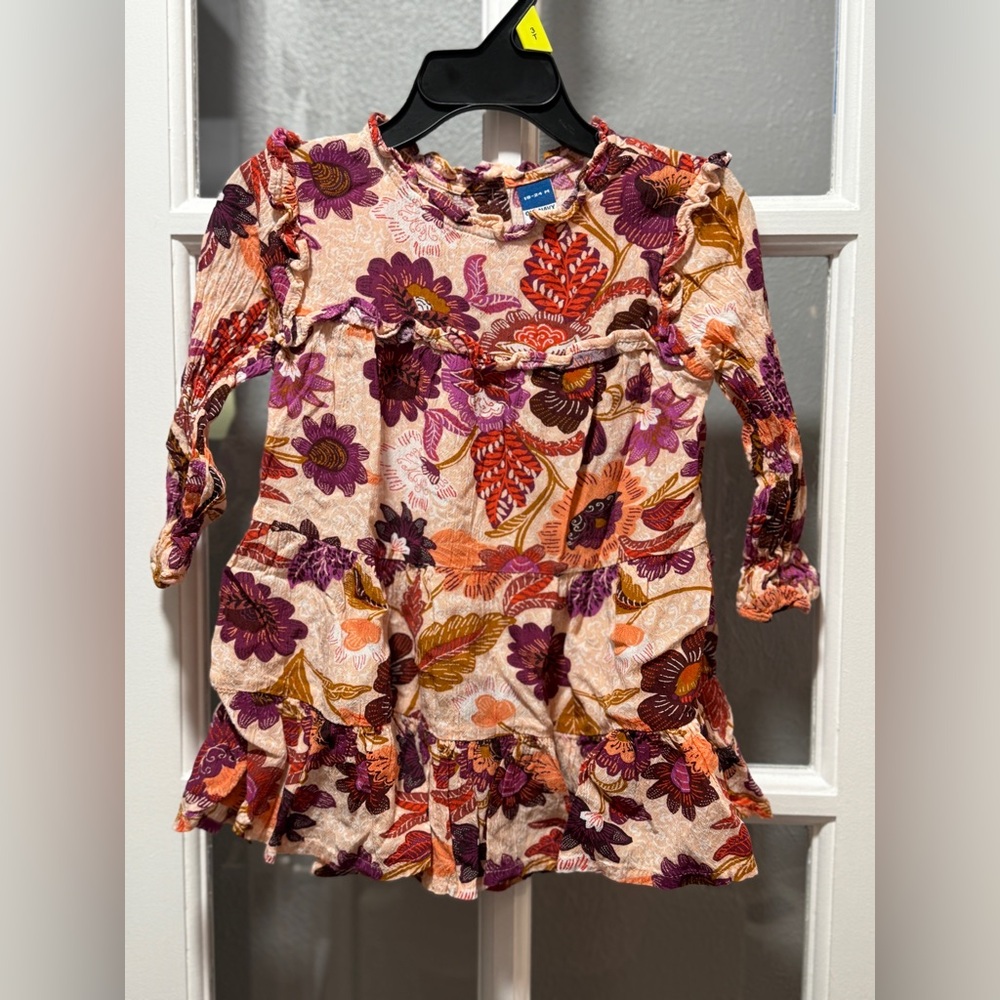 Baby Old Navy Floral Long Sleeve Dress 18-24 months
